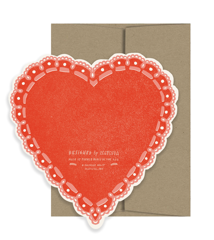 Rose Heart Amour Collection - Die Cut Card