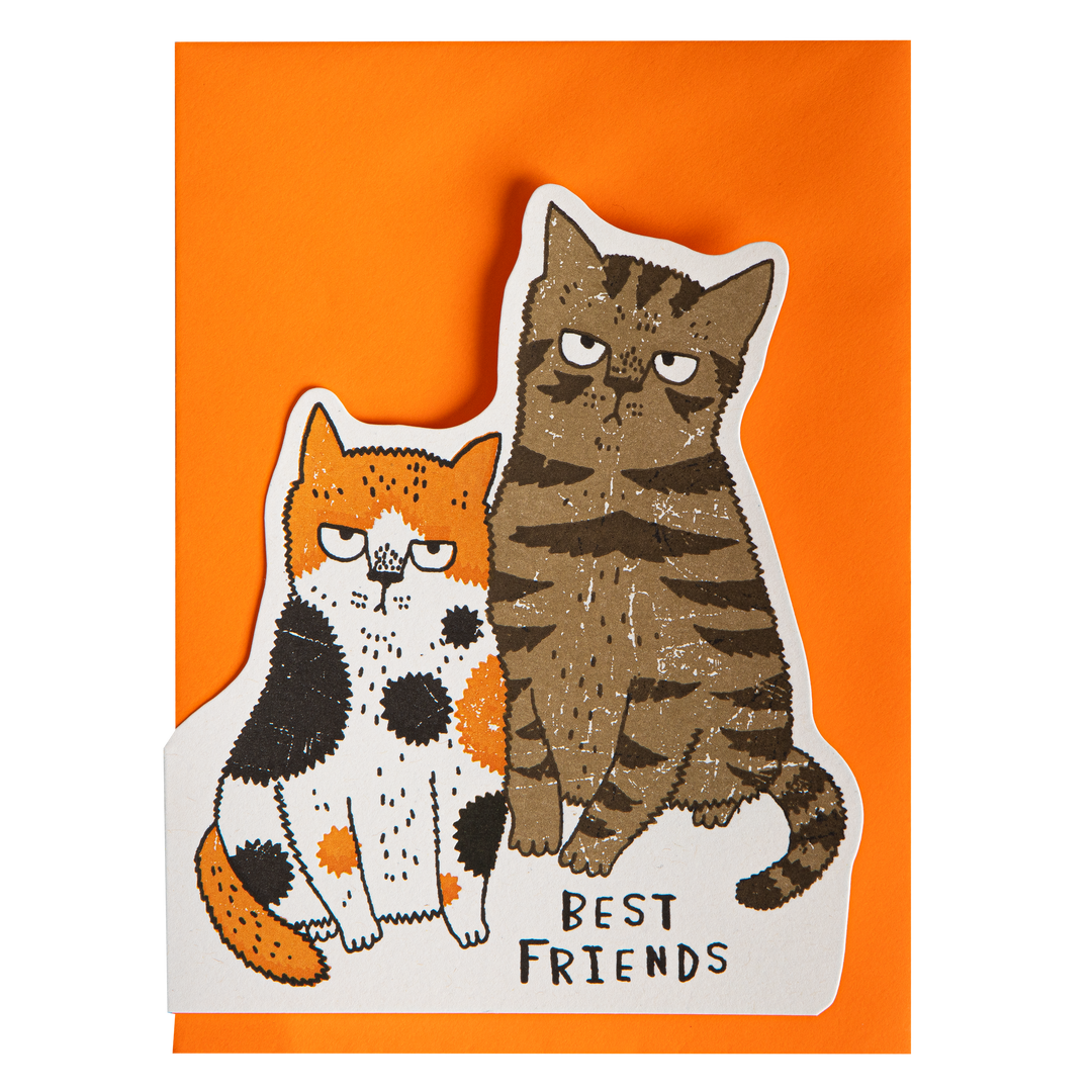 Grumpy Cats Cut-Out Greeting Card