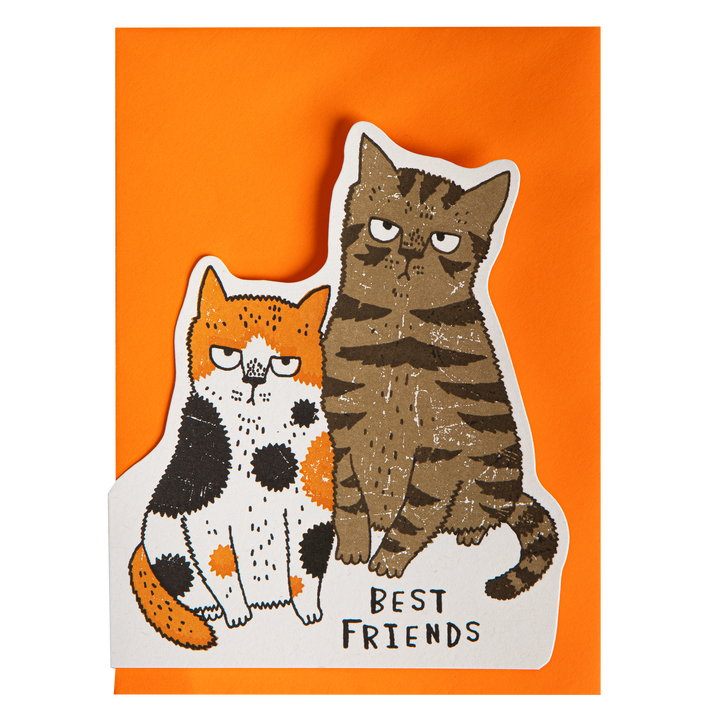 Grumpy Cats Cut-Out Greeting Card