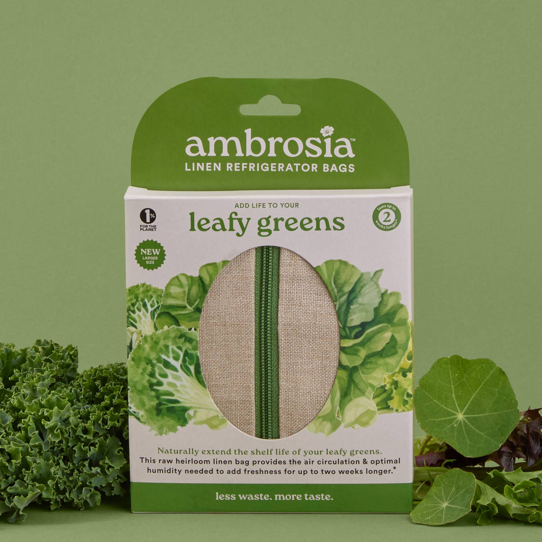 The Leafy Greens Bag – Reusable Linen Produce Bag