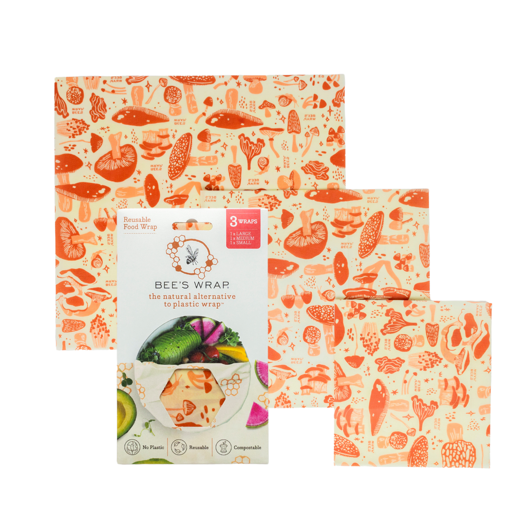 Bee's Wrap Assorted 3 Pack - Mushroom Magic, Limited Edition