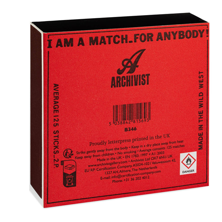 "Match for Anybody" Cowgirl Matchbox