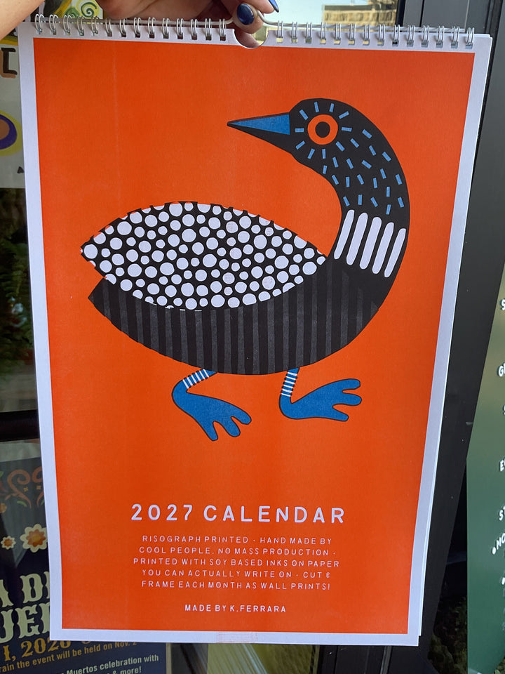 2027 Bird Calendar by Karla Ferrara