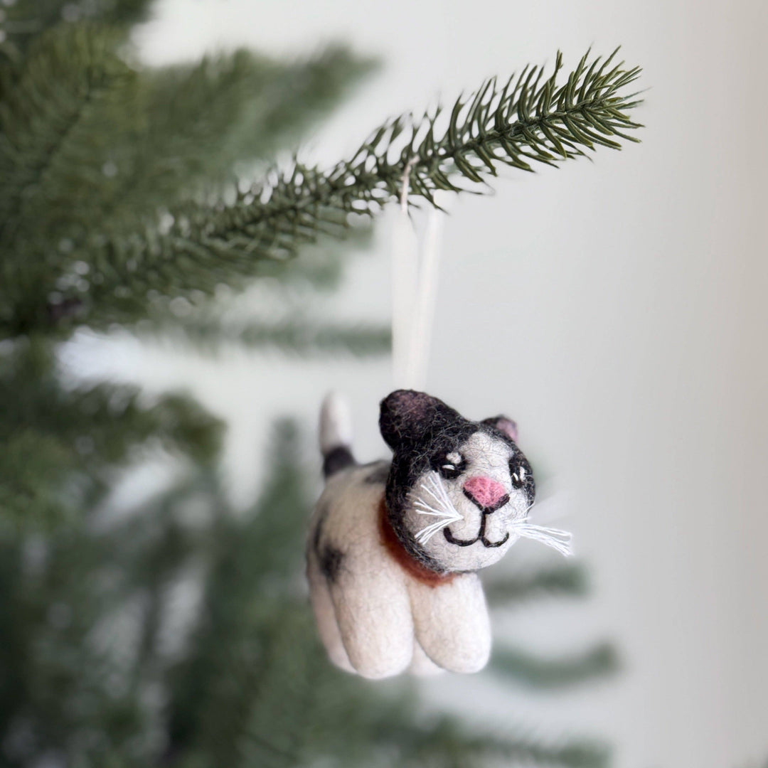 Cat Felt Ornament – Calico, Gray Tabby & Tuxedo