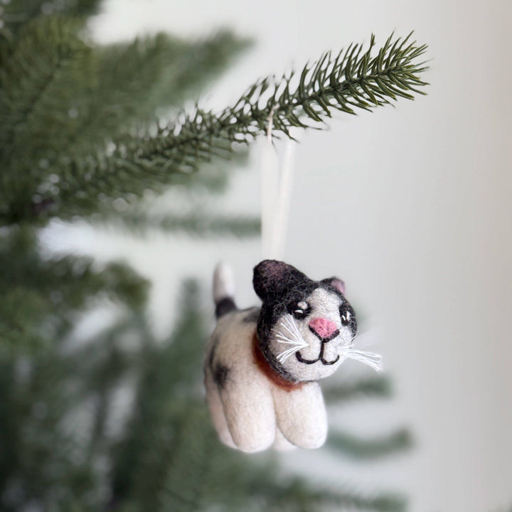 Cat Felt Ornament – Calico, Gray Tabby & Tuxedo