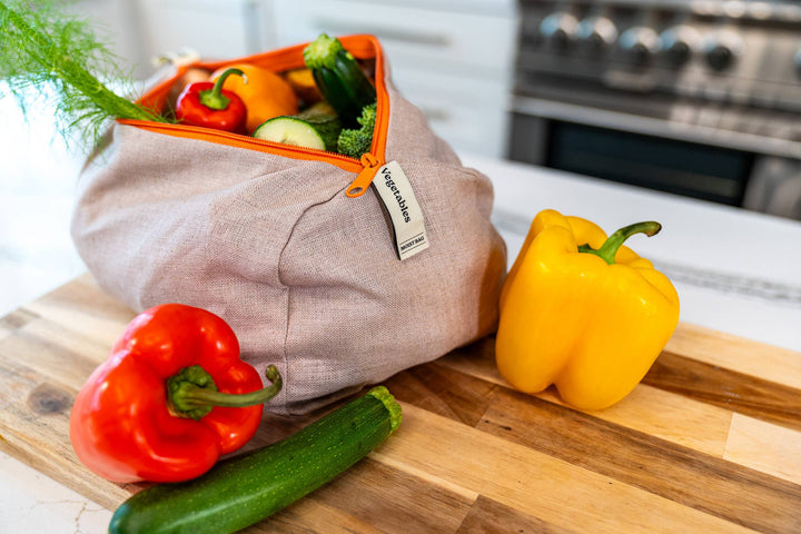 The Vegetable Bag – Reusable Linen Produce Bag