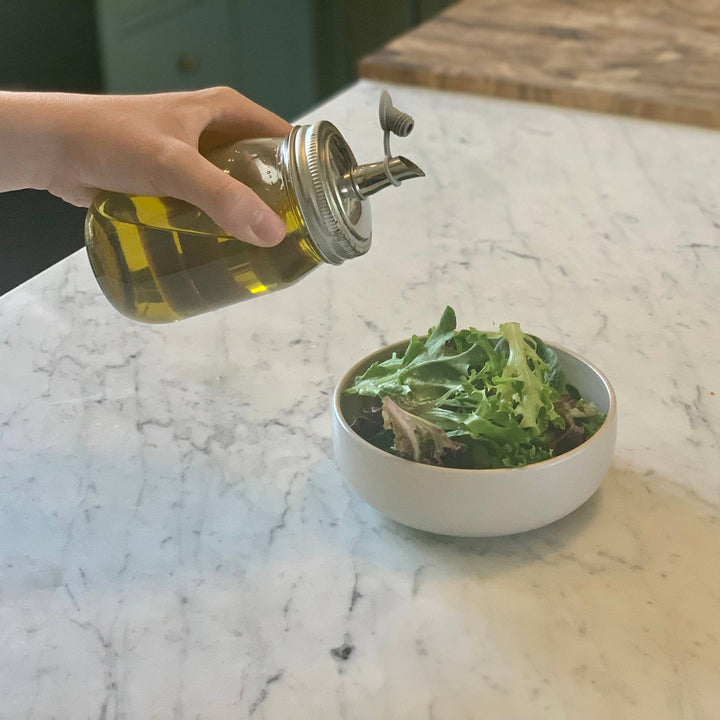 Jarware Oil Cruet Lid for Regular Mouth Mason Jar