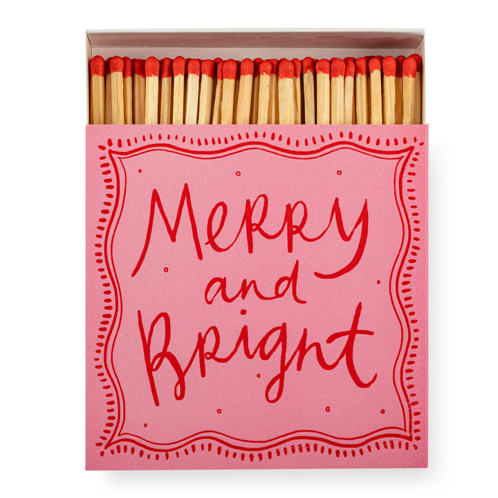 Merry & Bright Holiday Square Matchbox