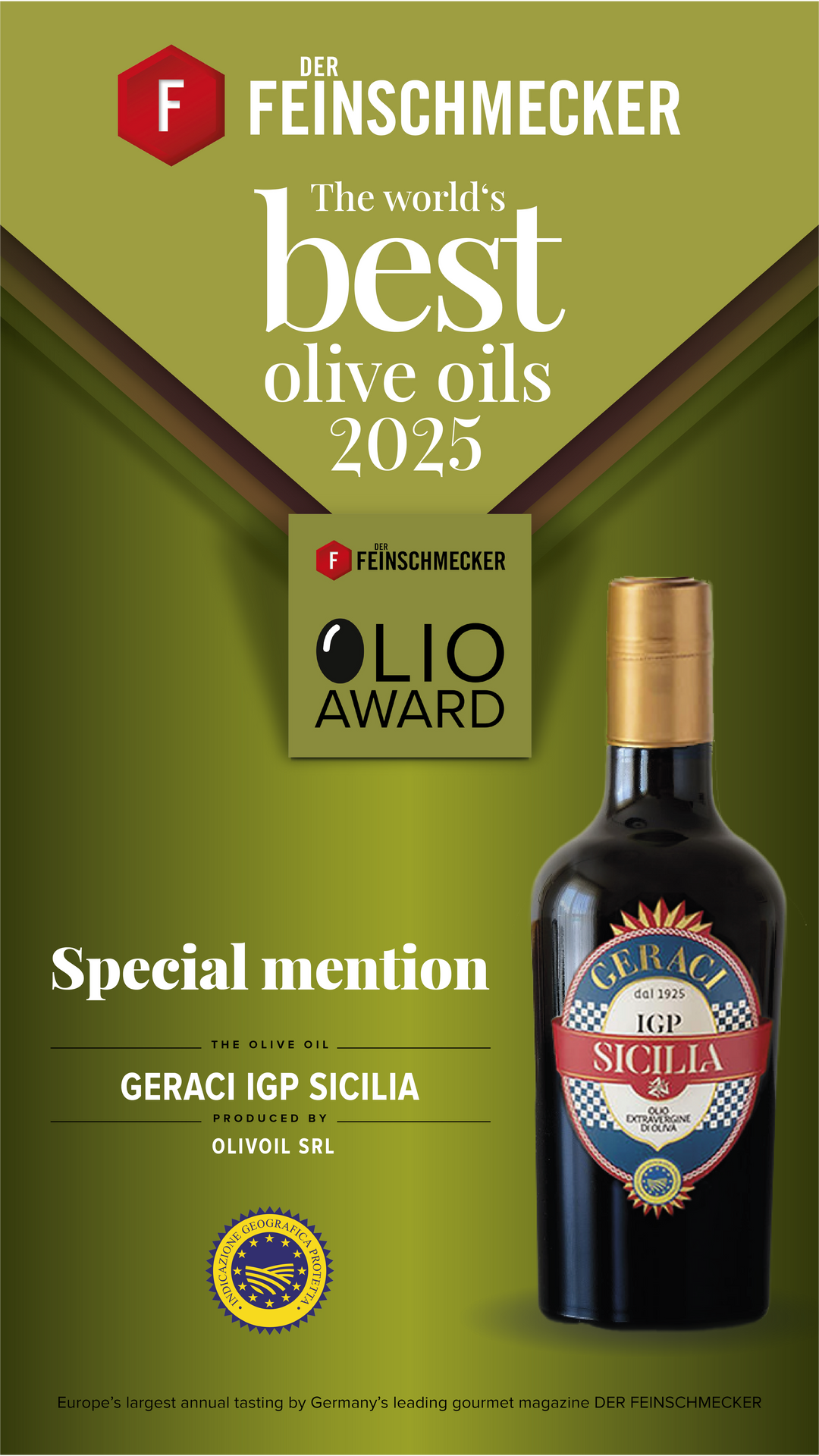 Award Winning Sicilia Extra Virgin Olive Oil