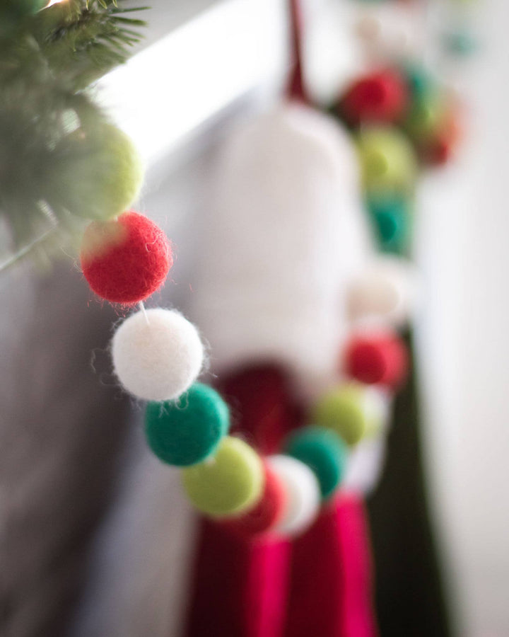 North Pole Holiday Eco Wool Garland Ornament - Christmas