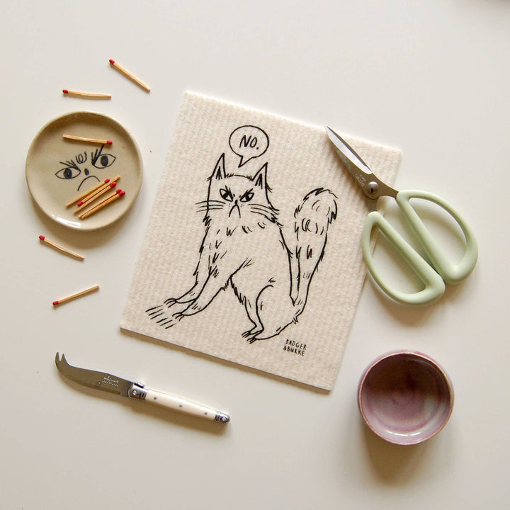 Snitty Kitty "NO" Swedish Dish Cloth
