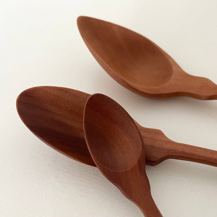 Handcrafted Sao wood medium jam & honey scoop spoons