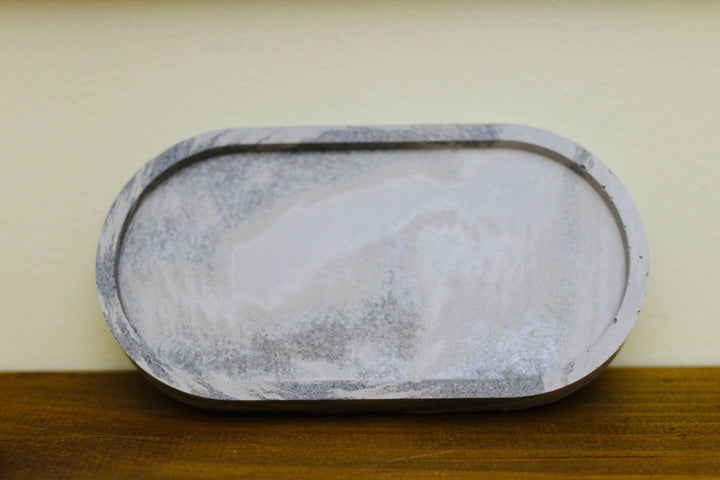 Concrete Oval Tray