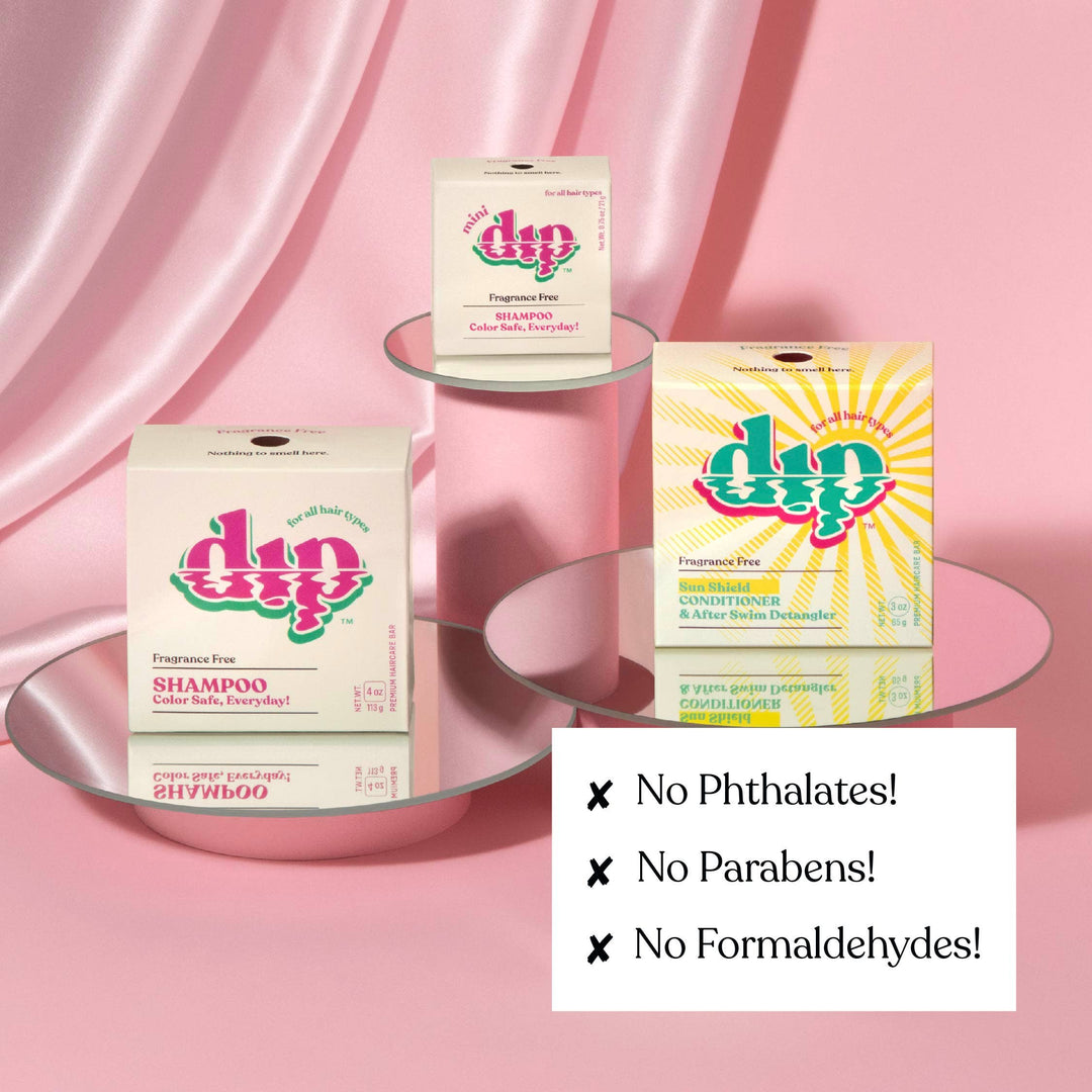 Mini Dip Shampoo Bar: Color Safe, Everyday - Fragrance Free