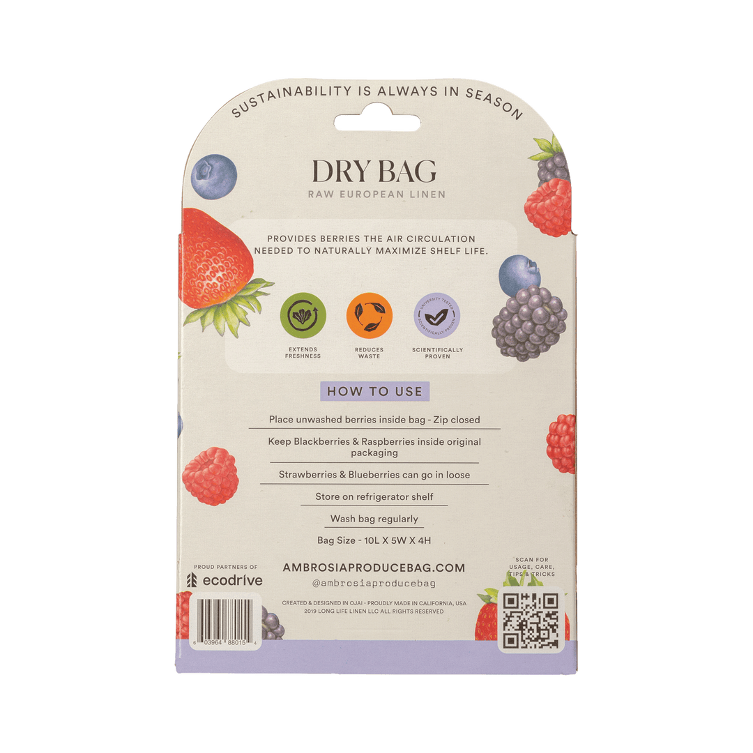 The Berry Bag – Reusable Linen Produce Bag