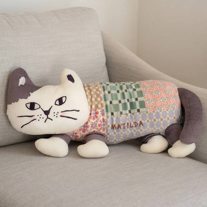 Matilda Patchwork Cat Pillow