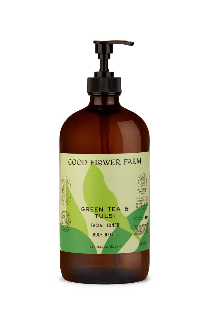 Facial Toner Green Tea & Tulsi by Good Flower Farm - Bulk Refill